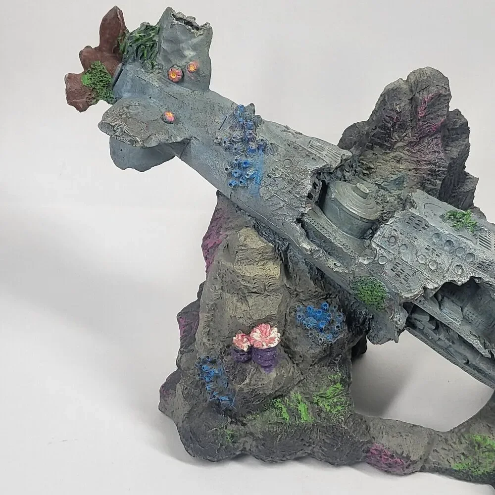 Sunken Submarine Shipwreck Aquarium Decor Statue 12